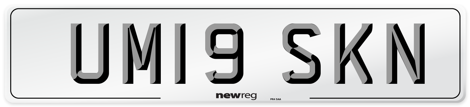 UM19 SKN Number Plate from New Reg